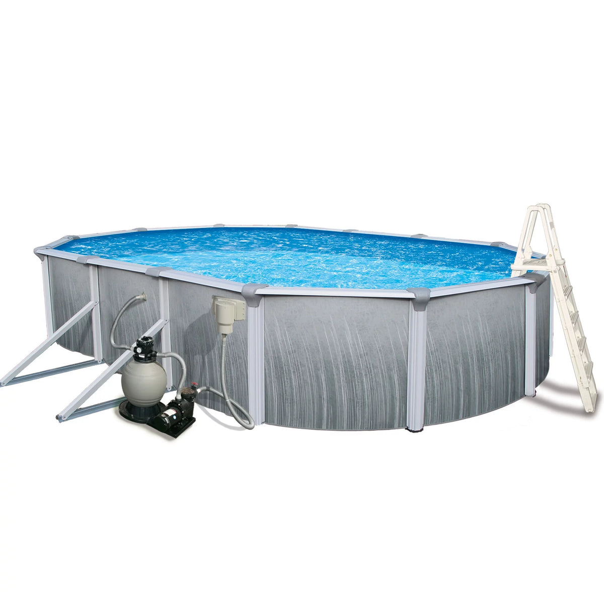 12-ft x 24-ft Oval 52-in Deep Metal Wall Swimming Pool Y200