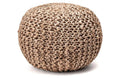 Jute Filled Ottoman Pouf Z4368