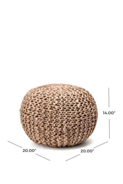 Jute Filled Ottoman Pouf Z4368