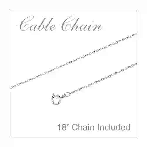14K White Gold Diamond Cross with 18" Chain I26584