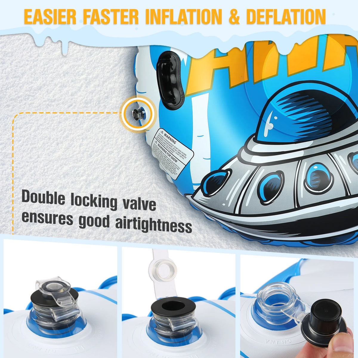 47 Inch Inflatable Pvc Snow Sled U62686