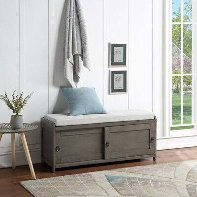 Gray Storage Bench Z625