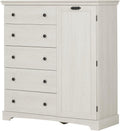 Winter Oak 5-Drawer Dresser with Cabinet Door F81017