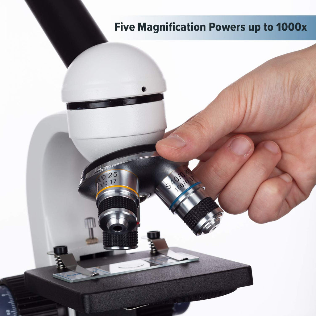 40X-1000X LED Student Microscope with 5MP USB Camera E911822