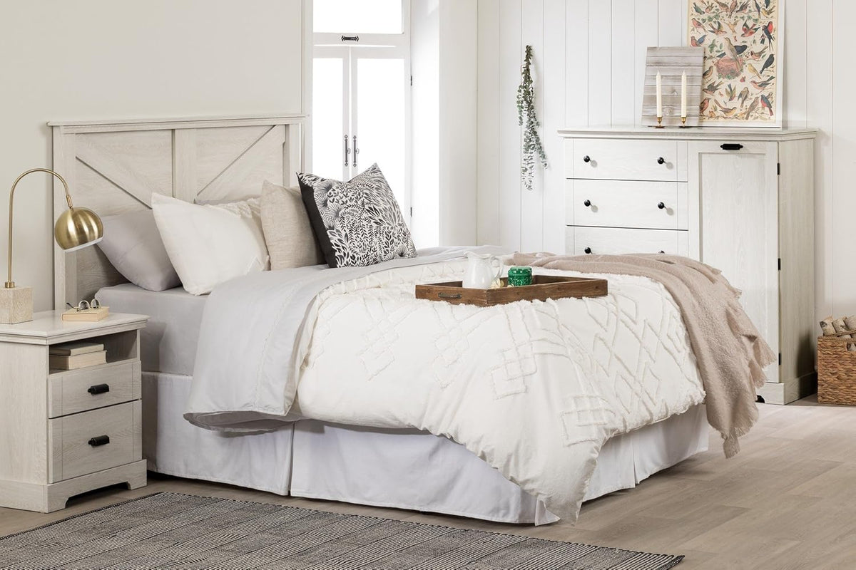 Winter Oak 5-Drawer Dresser with Cabinet Door F81017