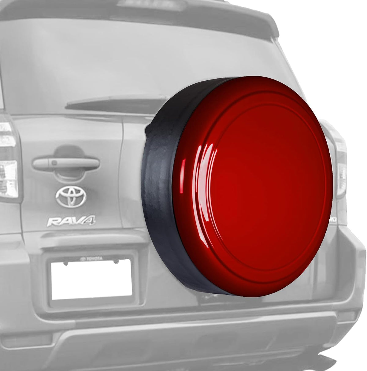 28" Color Matched Rigid Tire Cover for Toyota RAV4 (06-12) - Plastic Face & Vinyl Band - Everglade Green S60006