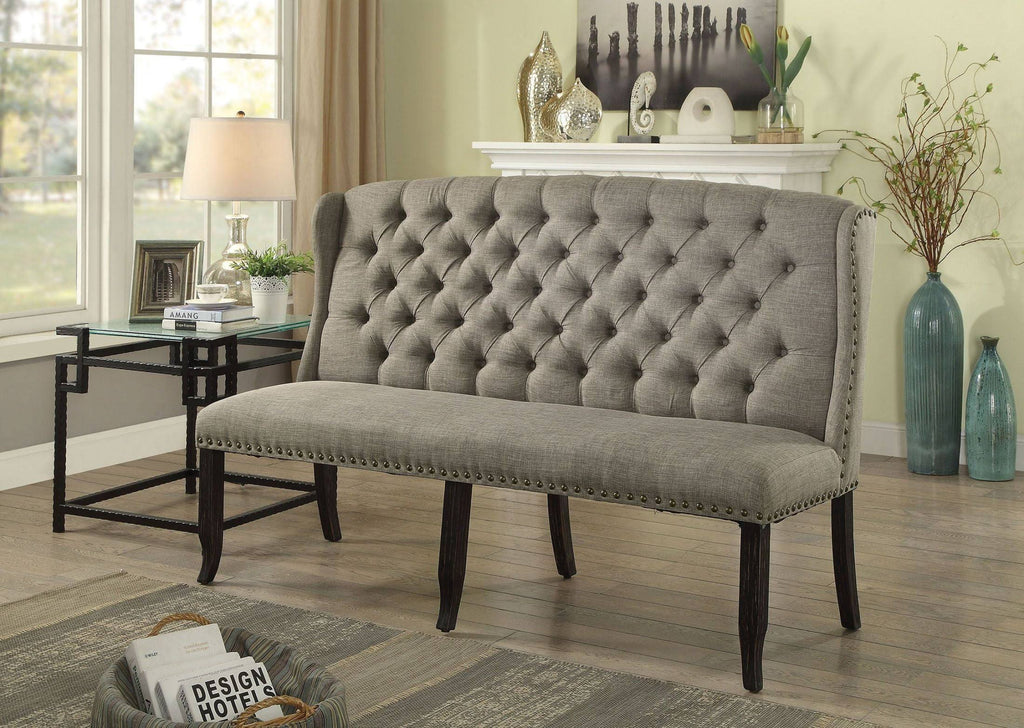 Light Gray 3 Seater Love Seat Bench Q441