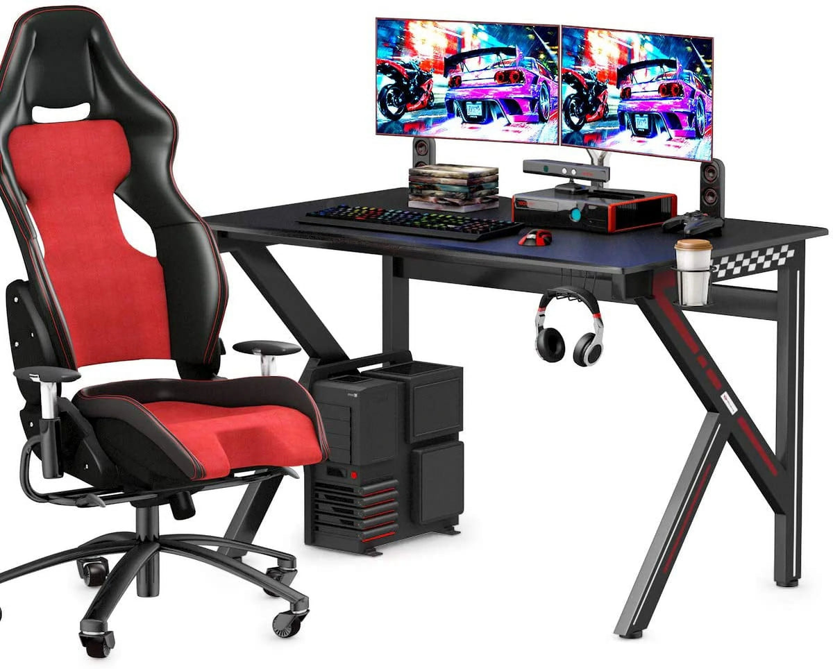 Computer Desk with Cup Holder & Headphone Holder N3539