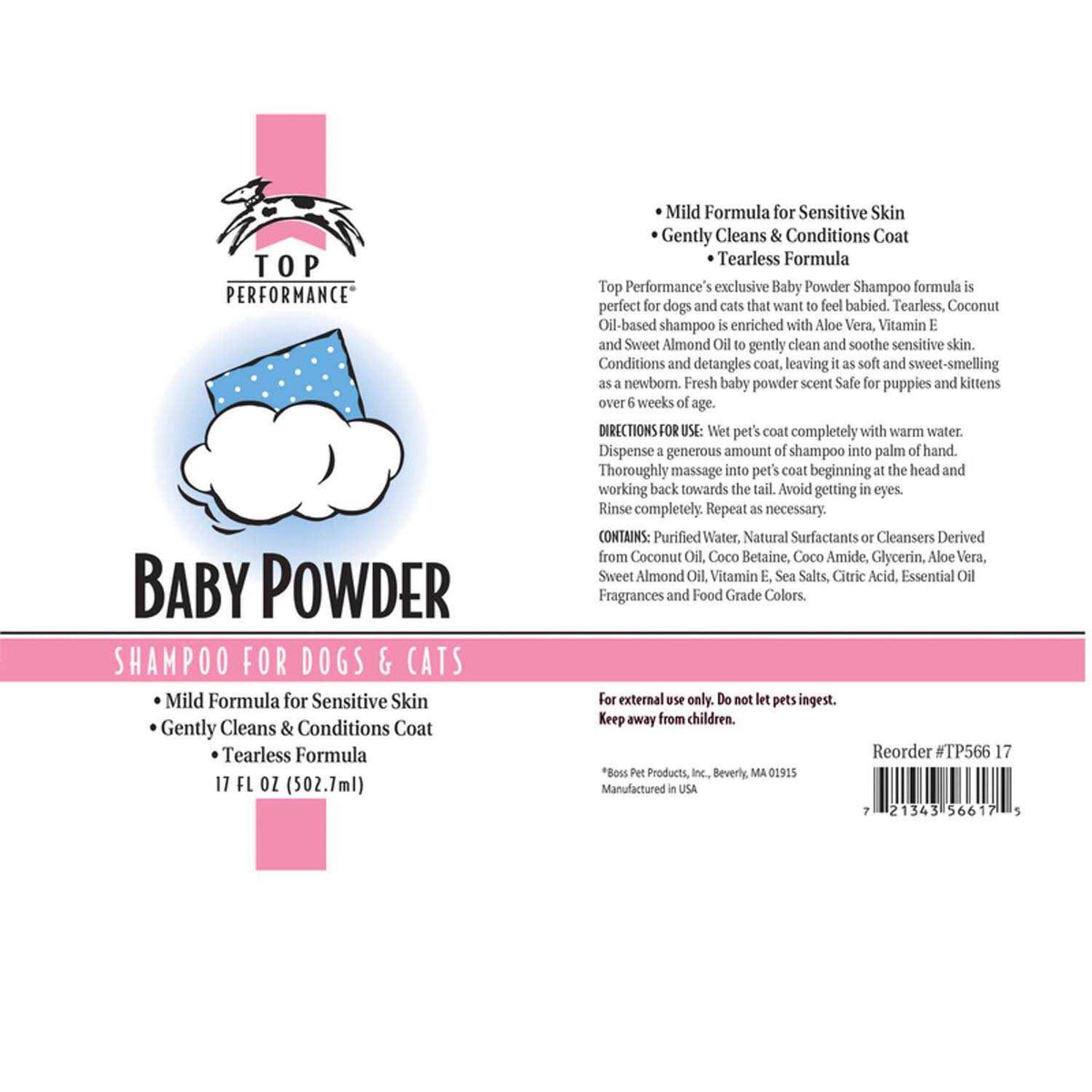 Baby Powder Shampoo 17 oz Z7219