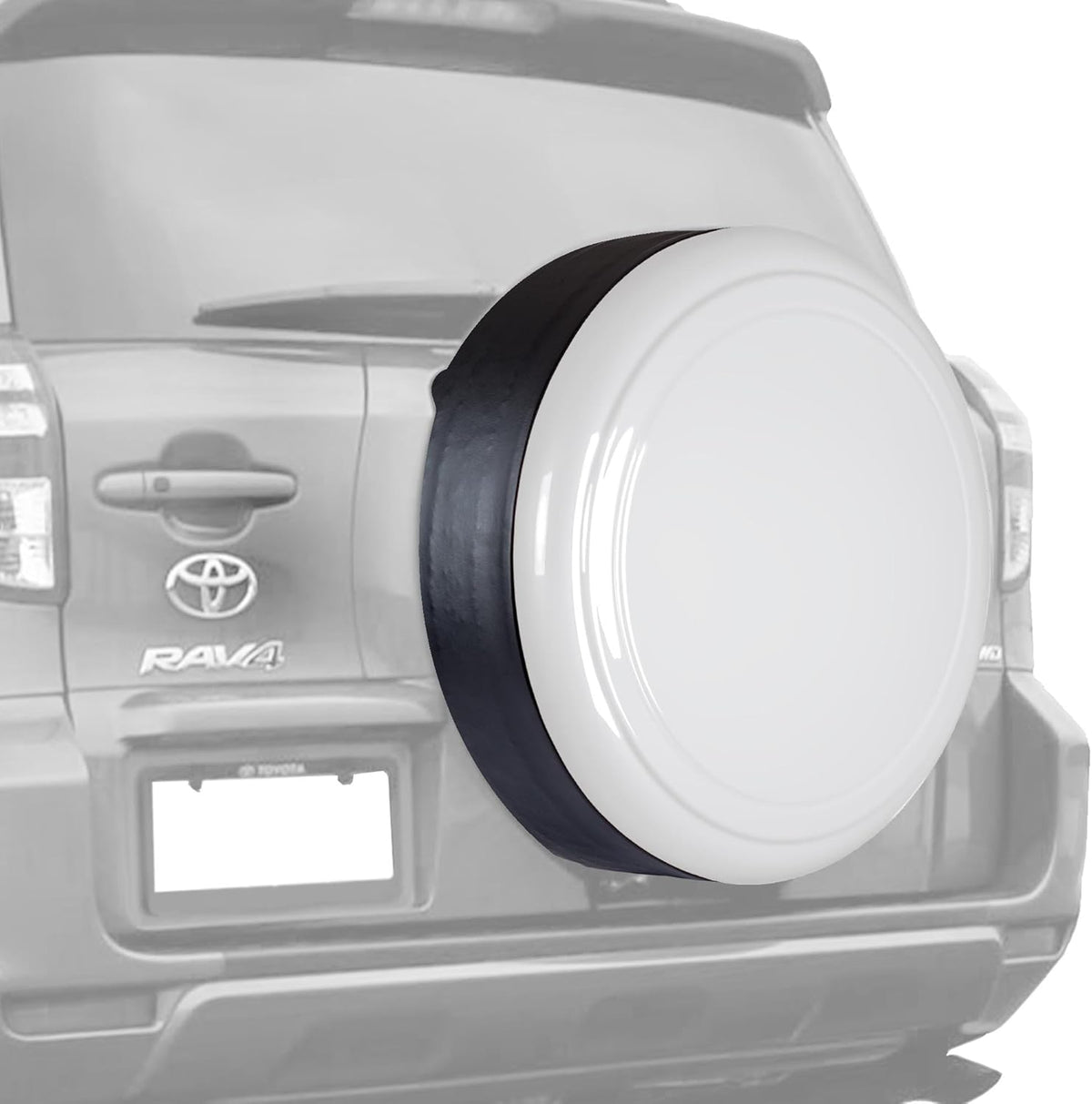 28" Color Matched Rigid Tire Cover for Toyota RAV4 (06-12) - Plastic Face & Vinyl Band - Everglade Green S60006