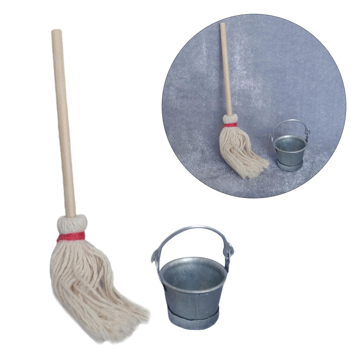 1:12 Scale Dollhouse Bathroom Cleaning Tool Set E625