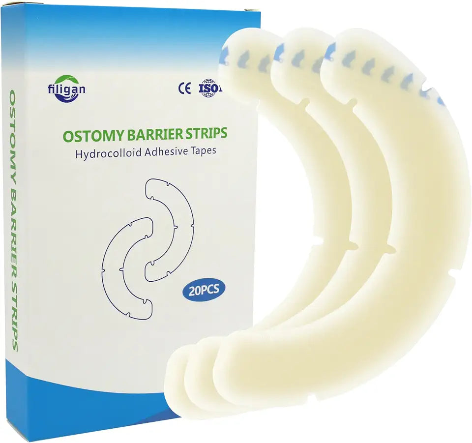 20pcs Elastic Hydrocolloid Ostomy Barrier Strips F345897