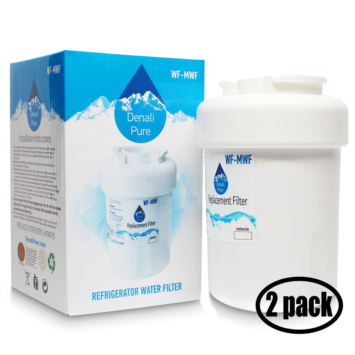 2-Pack Replacement Refrigerator Water Filter Cartridge L9958