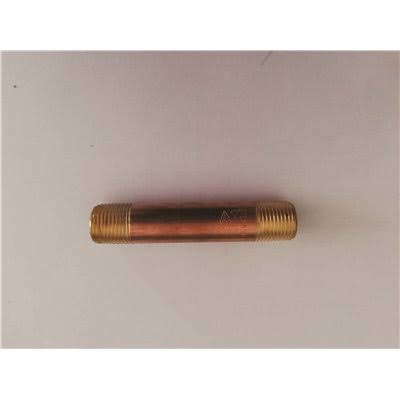 1/2 in. x 4 in. Brass Nipple 10-Pack R3082