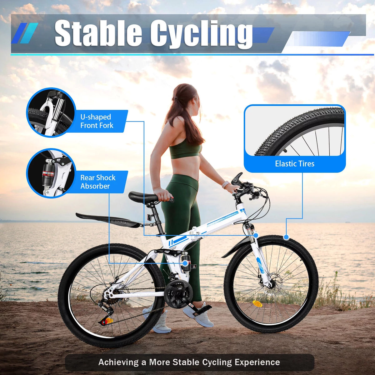21-Speed Foldable Mountain Bike G95362
