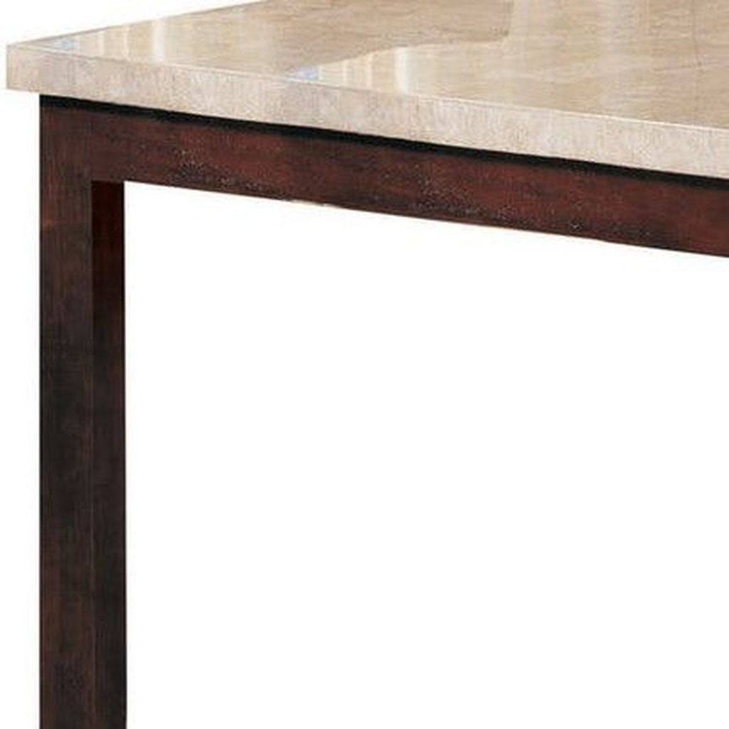White Marble Counter Height Table J192