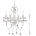 White 4-Light Crystal Chandelier R1627