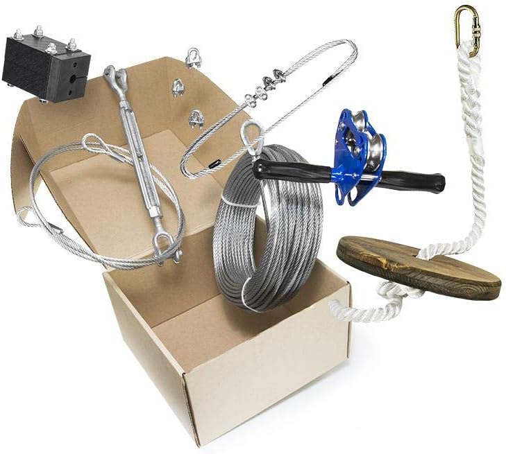 100' Zip Line Kit with Seat & Carabiner J859