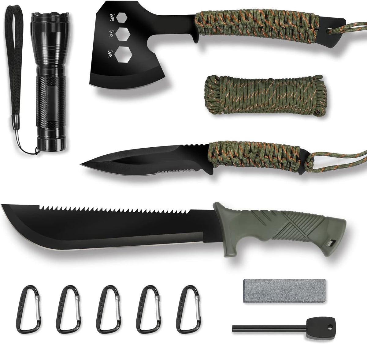 12 Pieces Camping Tool Set with Sheath A5837