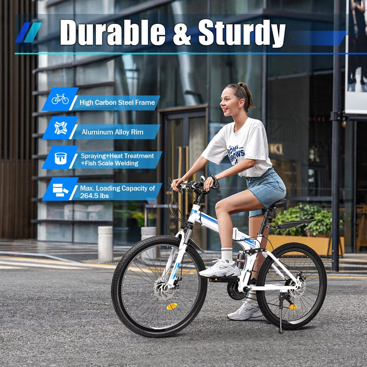 21-Speed Foldable Mountain Bike G95362
