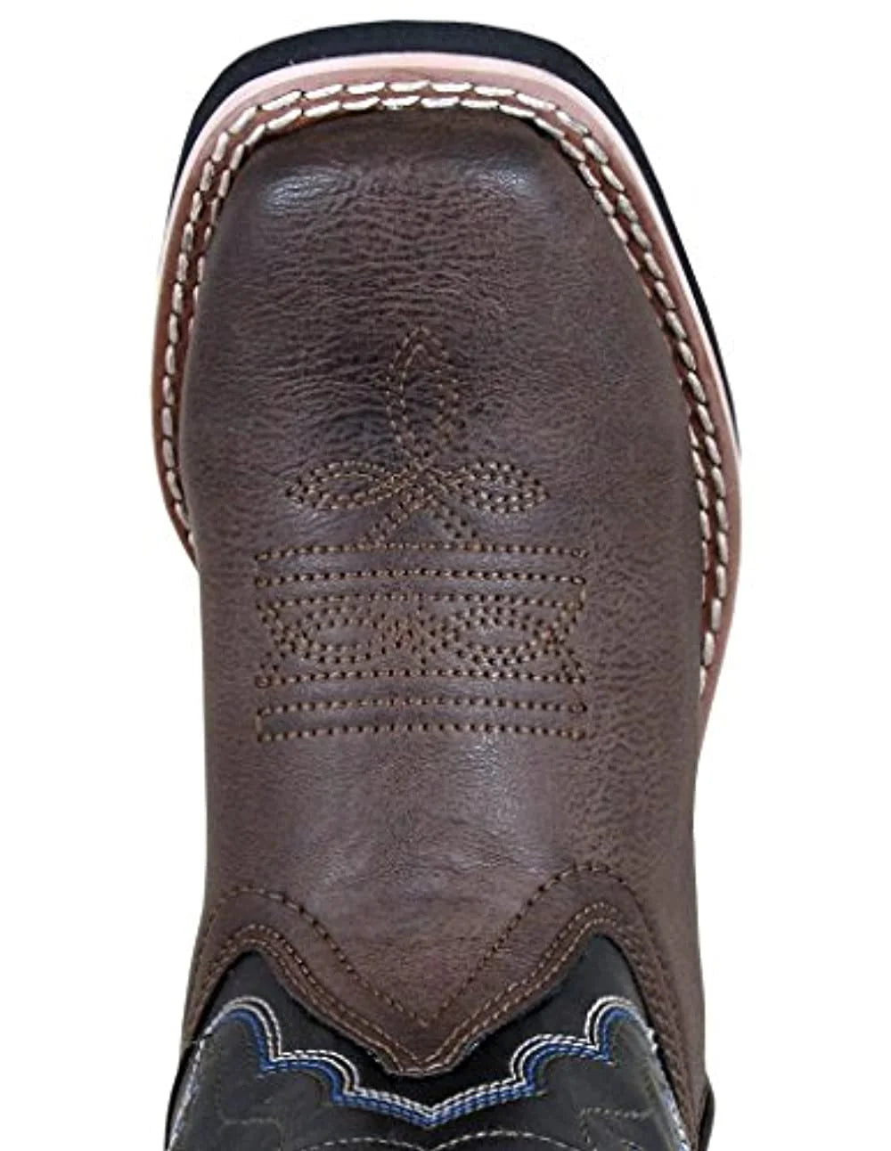 Brown Black Square Toe Western Cowboy Boots X701