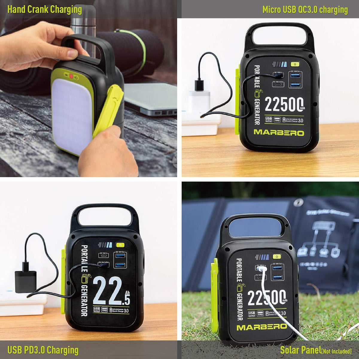 22500mAh Portable Power Station with LED Flashlight D88577