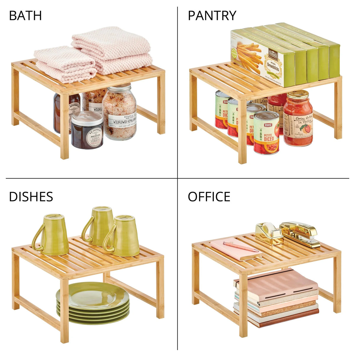 Wooden Stackable Shelf 2 Pack A86625