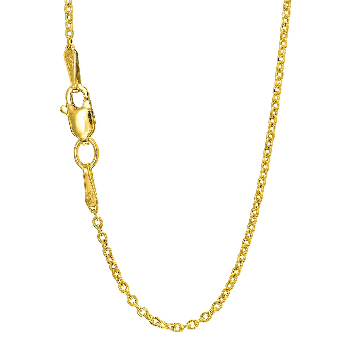 14k Yellow Gold Chain Necklace 20" Z5030