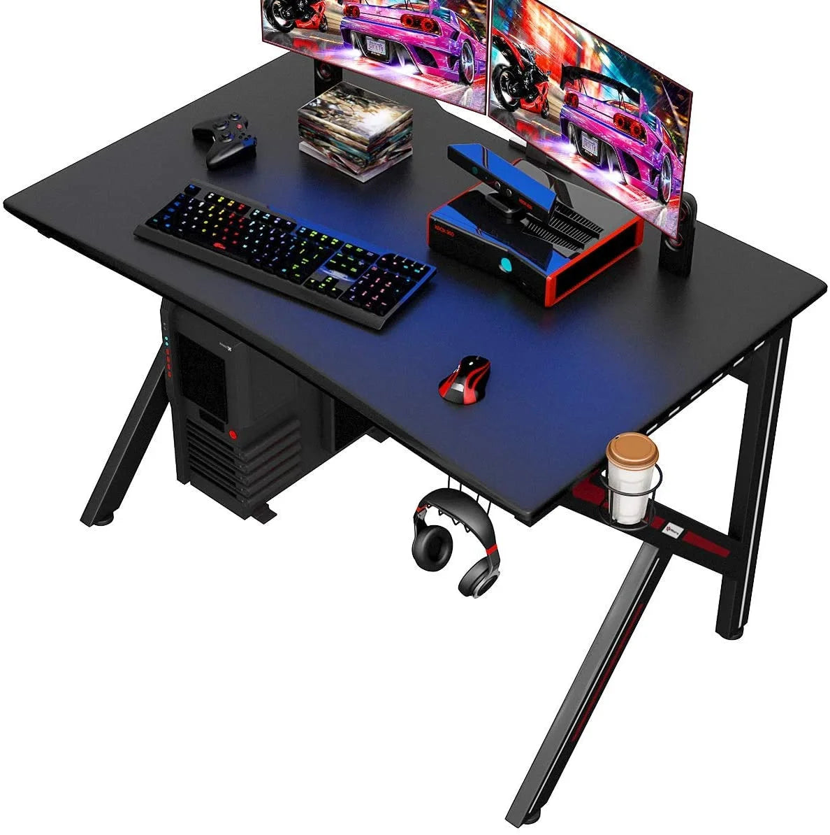 Computer Desk with Cup Holder & Headphone Holder N3539