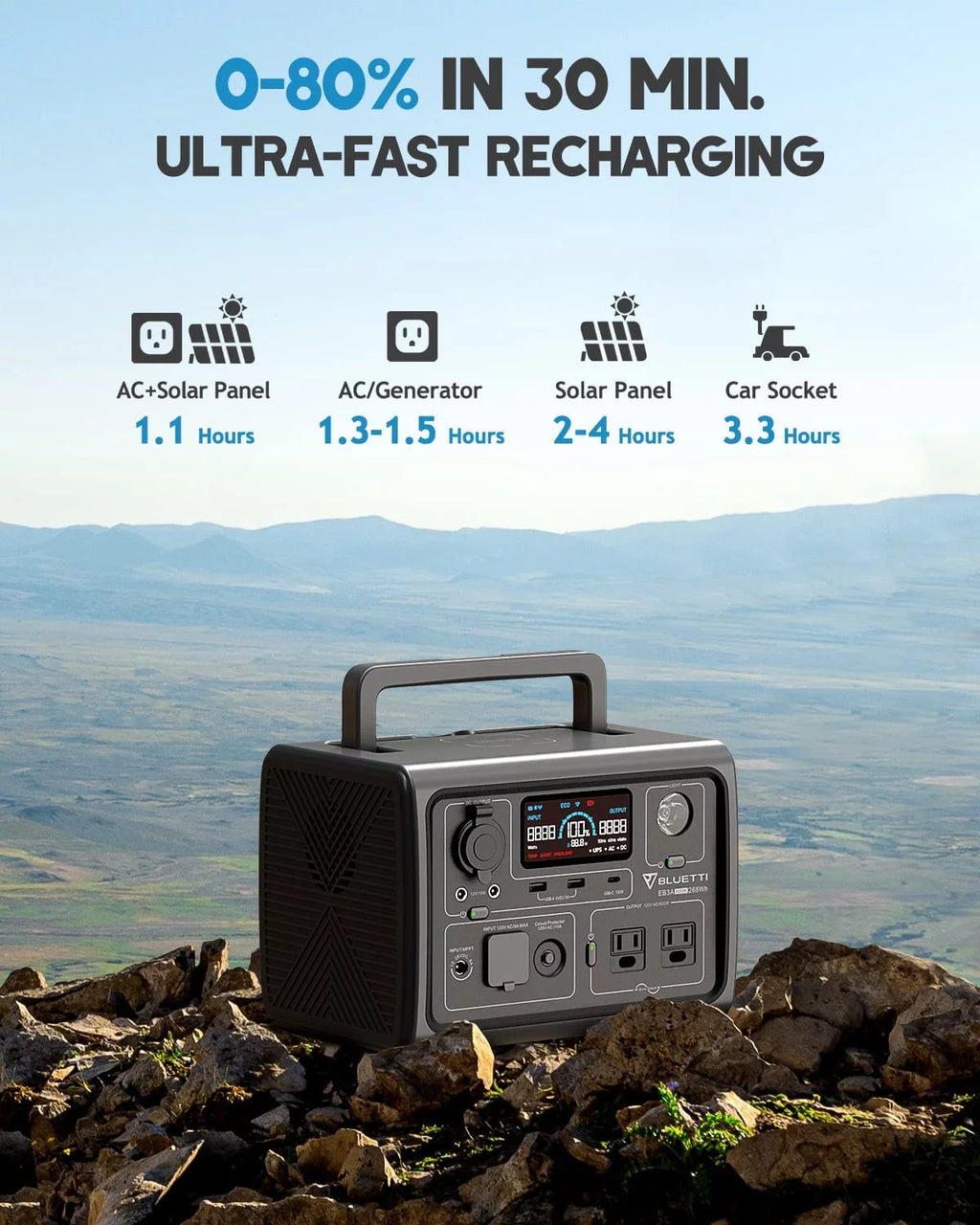 Portable Power Station 268Wh 600W AC Output B8451