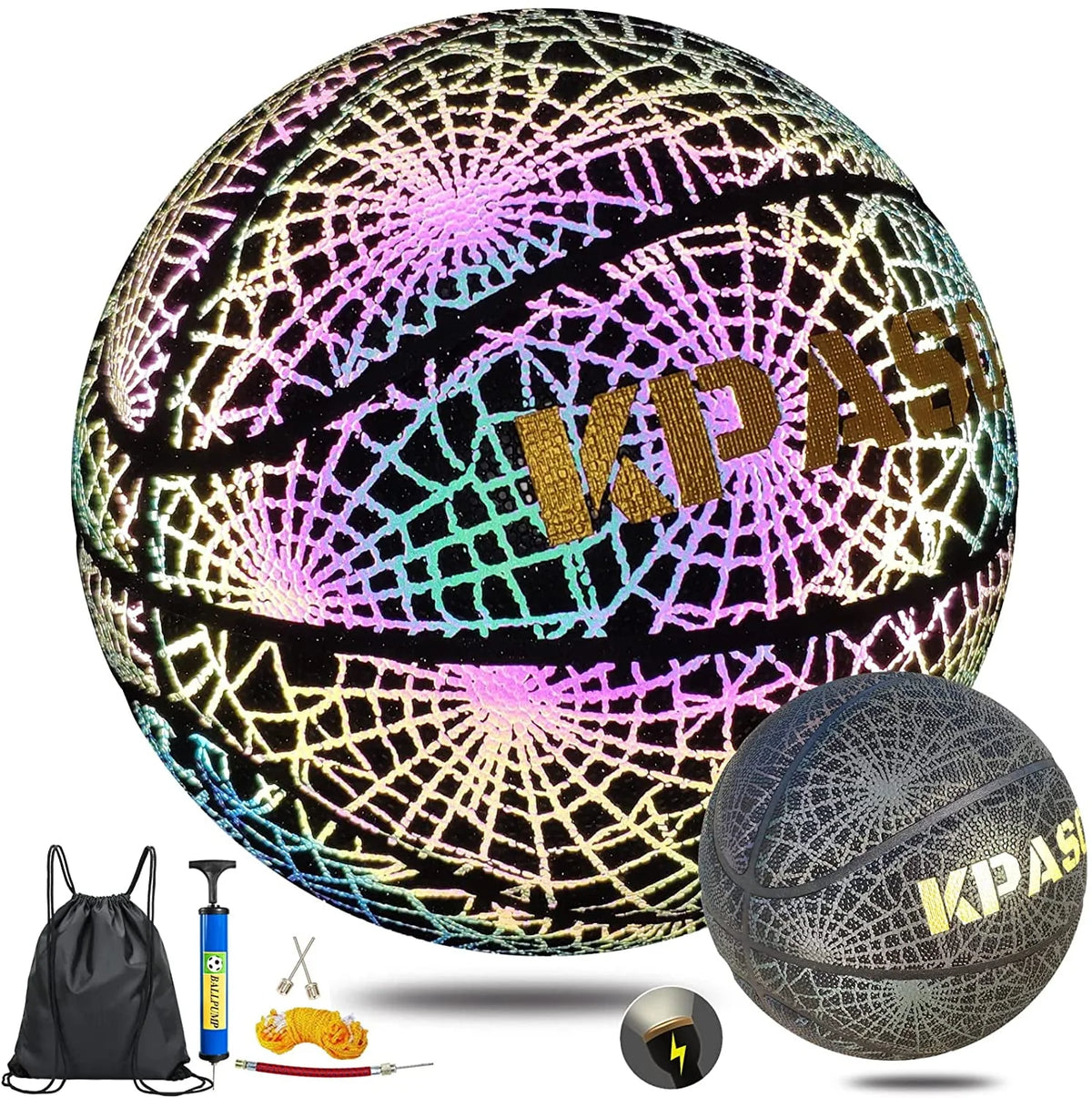 Holographic Reflective Composite Leather Basketball Q519