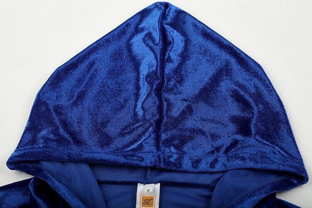 Velour 2-Piece Hoodie Tracksuit Set S269