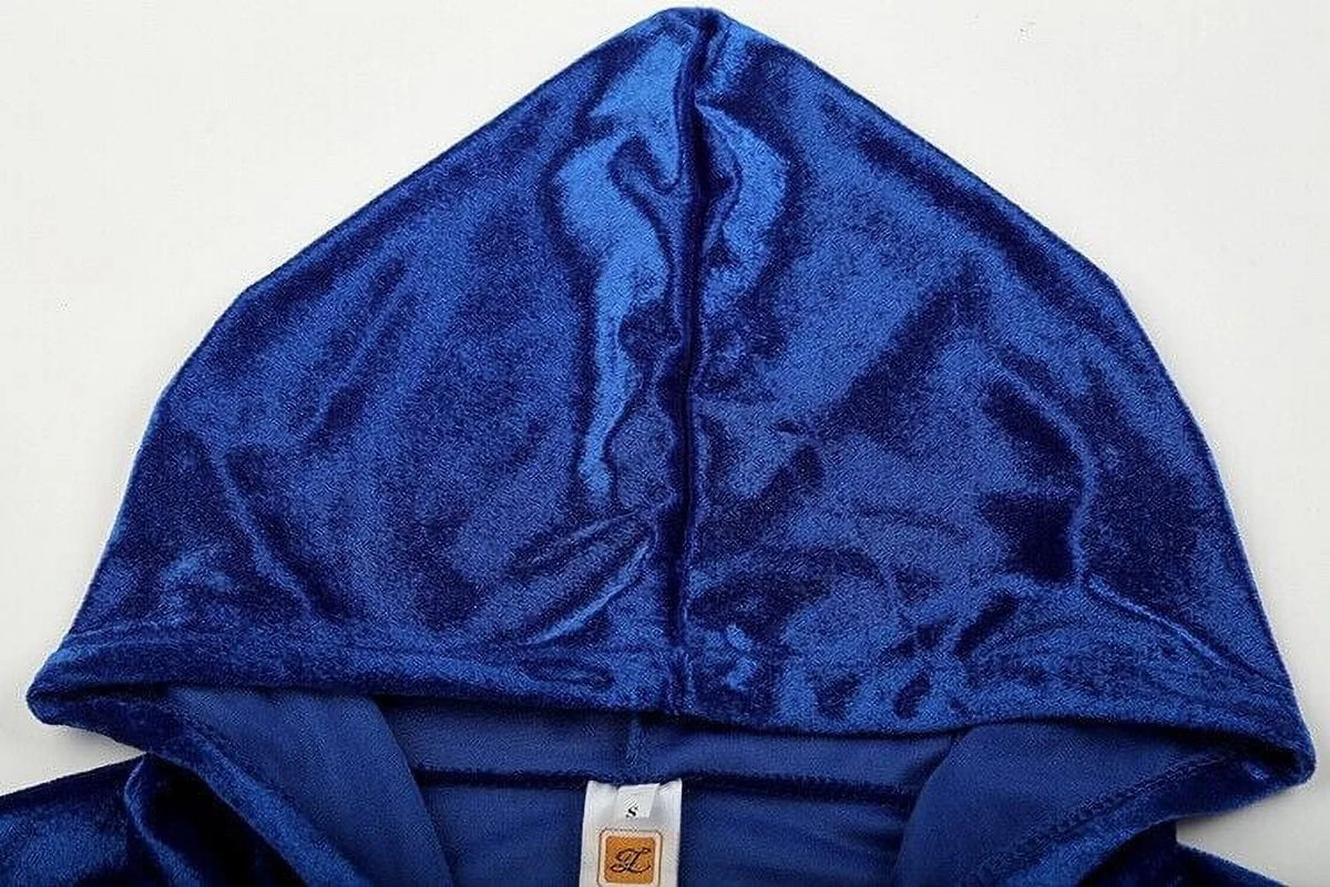 Velour 2-Piece Hoodie Tracksuit Set S269